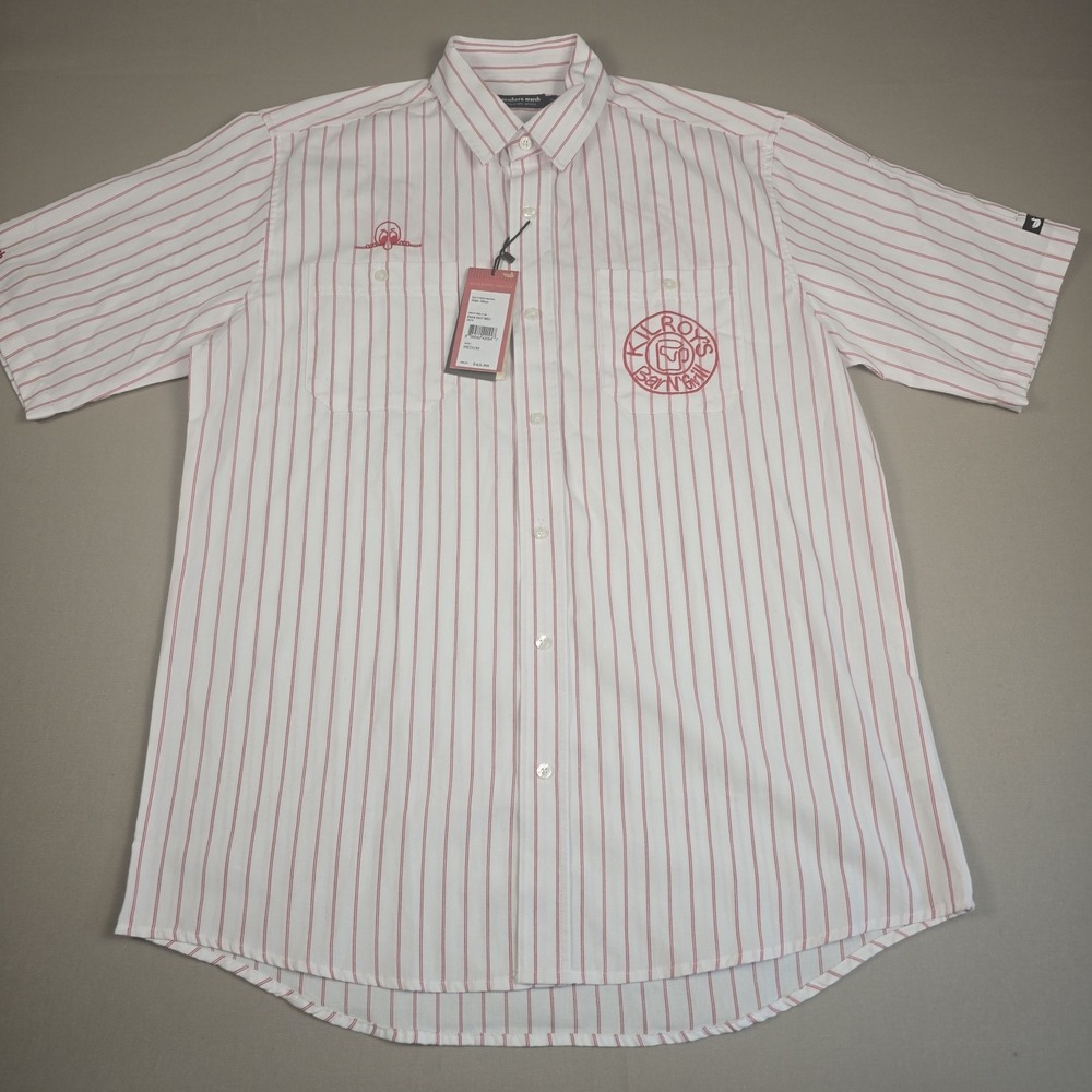 Southern Marsh x Kilroy's Bar & Grill Striped Button Down Work Shirt Mens Med M